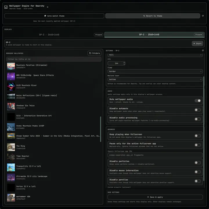 Wallpaper Engine for Omarchy preview