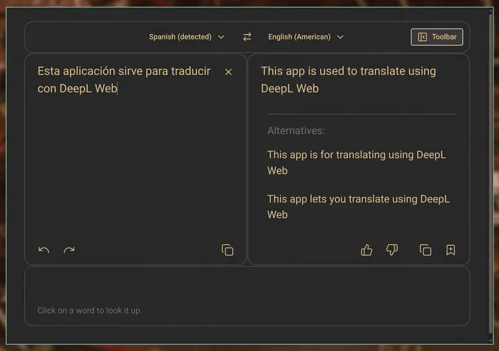 DeepL Clipboard preview
