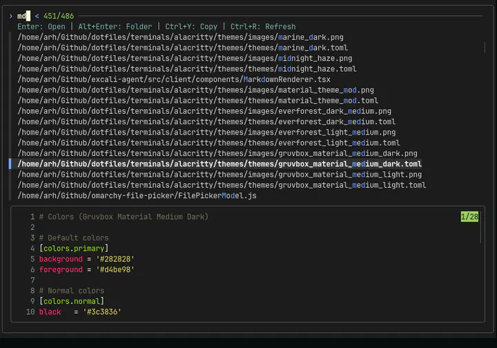 File Picker preview