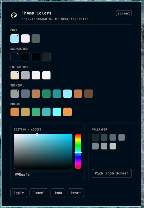 Theme Colors preview