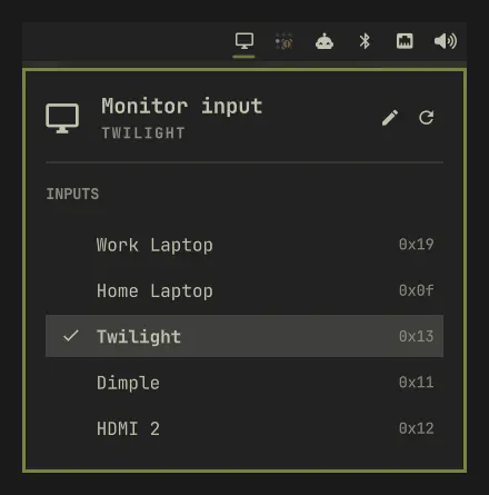 Monitor Input preview
