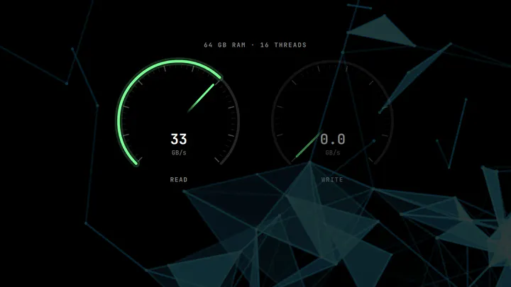 RAM speed test preview