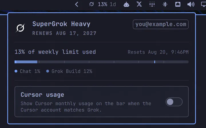 Grokbar preview