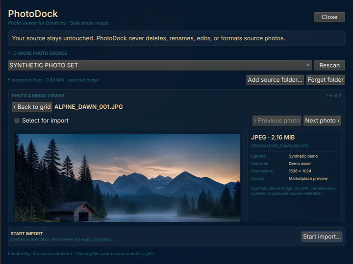 PhotoDock preview