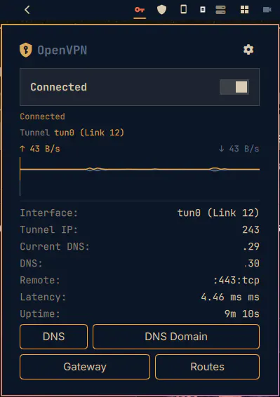 Omarchy OpenVPN Connect preview