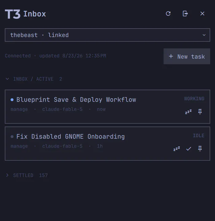 T3 Code Mini preview