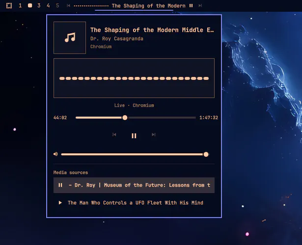 WaveBar: Waveform Media Controller preview