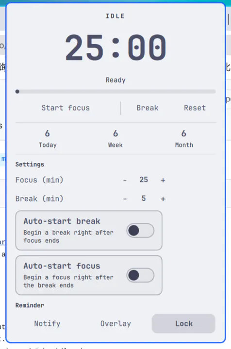 Pomodoro preview