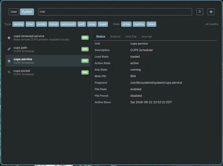 oSystemd preview