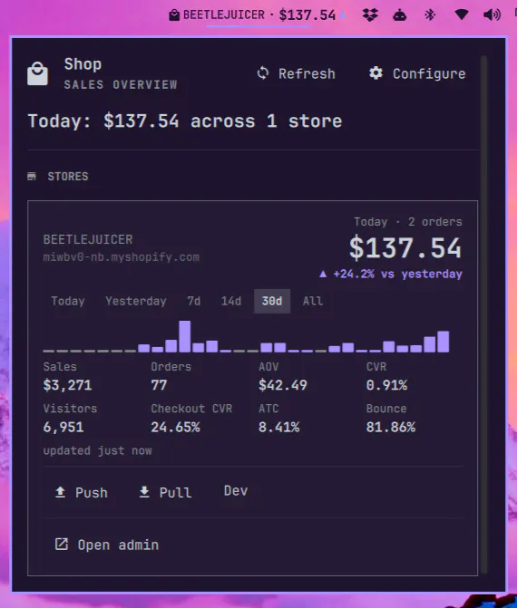 Shop preview