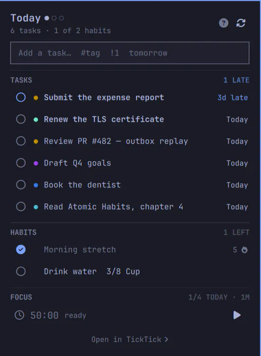 TickTick preview