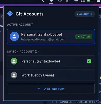 Git Switcher preview