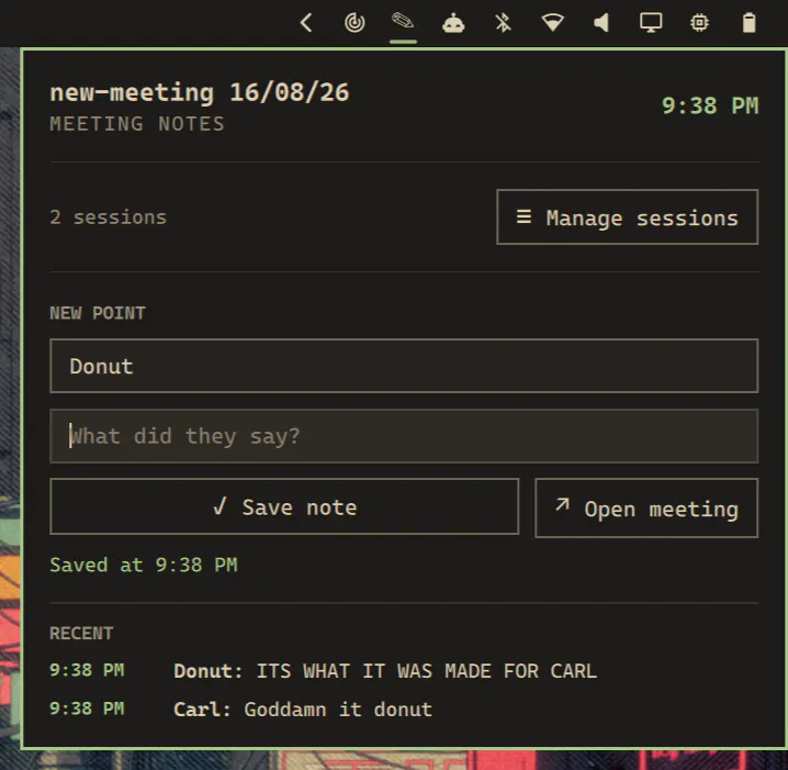 Meeting Notes preview