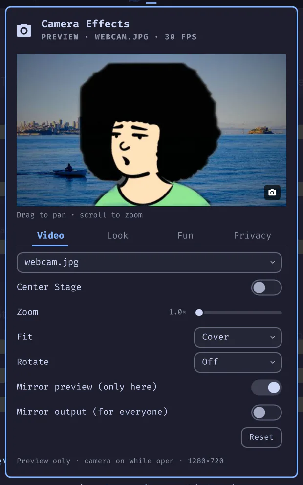 Camera Effects screenshot