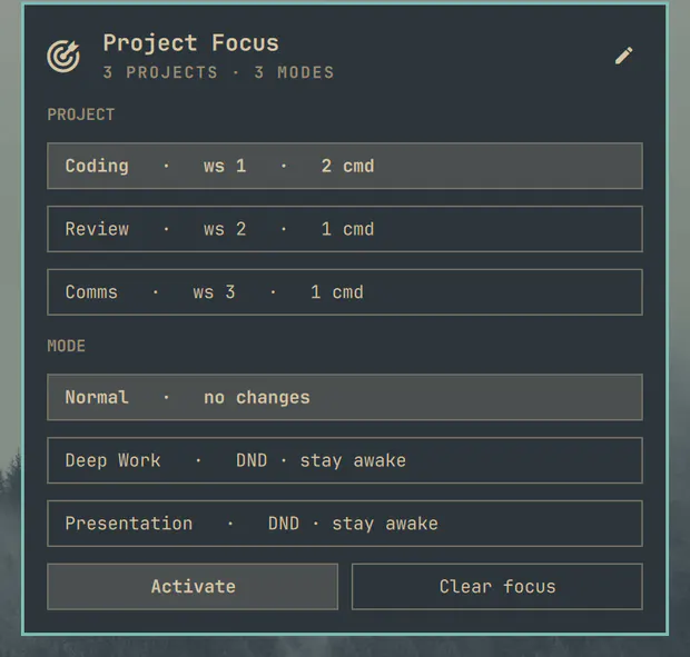 Project Focus preview
