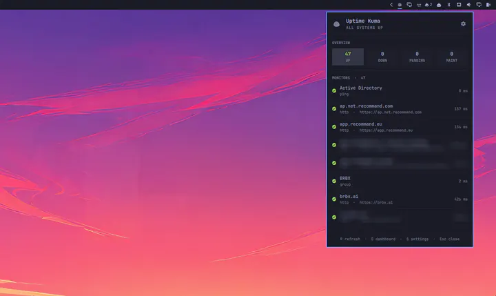 Uptime Kuma preview