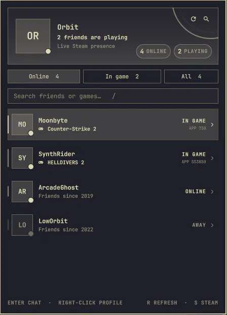 Steam Friends screenshot