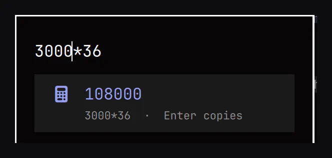 Menu Calc preview