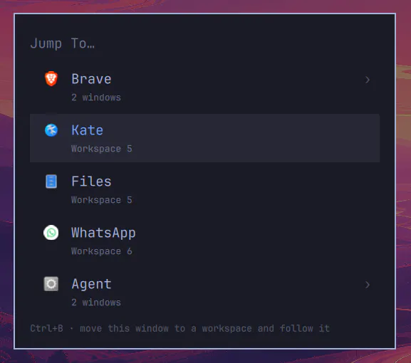 Jump To preview