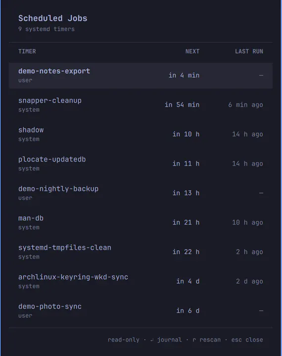 Scheduled Jobs preview