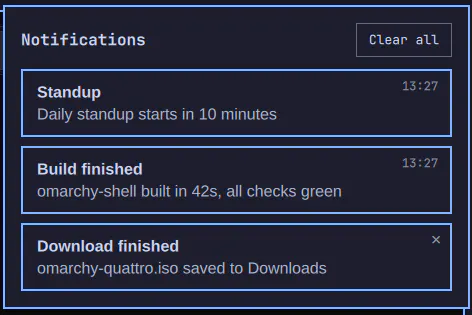 My Notifications preview