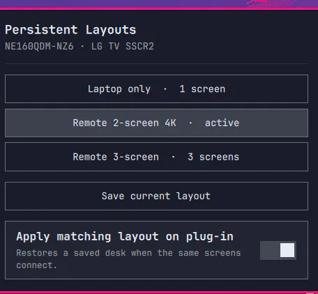 Persistent Layouts preview