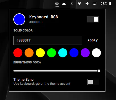 Keyboard RGB preview