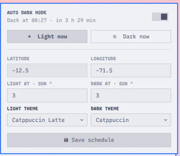 Auto Dark Mode preview