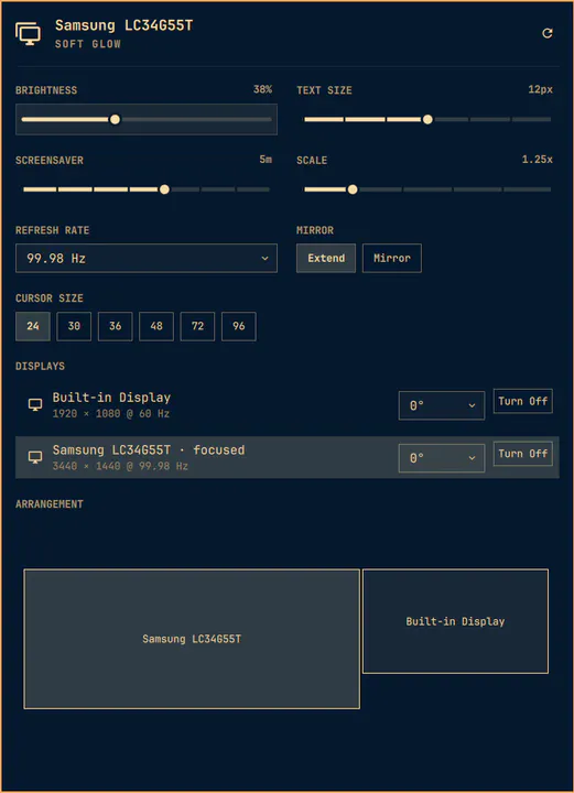 Monitor Settings Extender preview