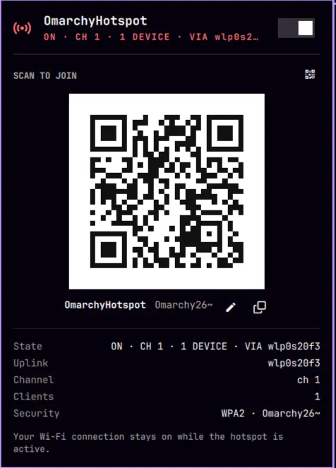 Mobile Hotspot preview