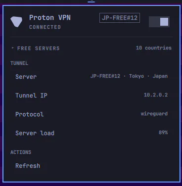 Proton VPN screenshot