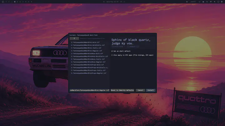 Custom Font preview