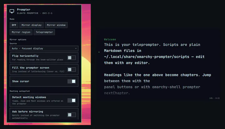 Prompter preview