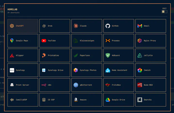 HomeLab Launcher preview