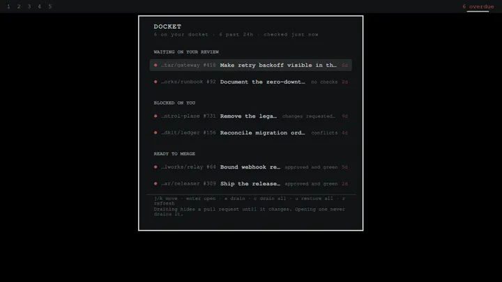 Docket preview