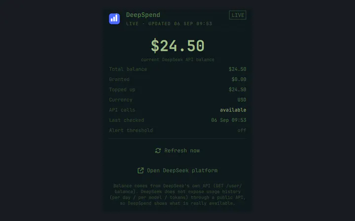 DeepSpend preview