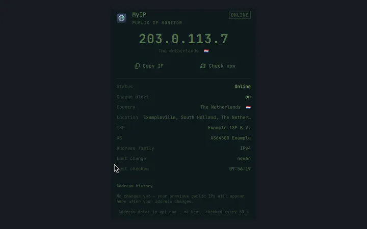 MyIP preview