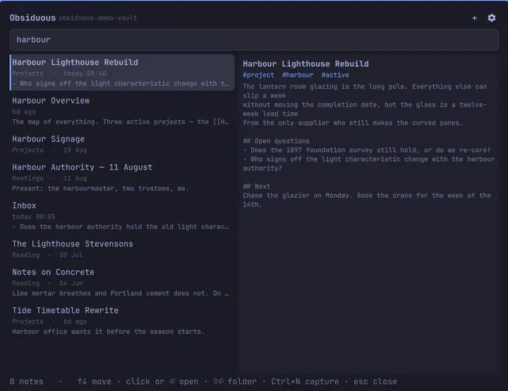 Obsiduous preview
