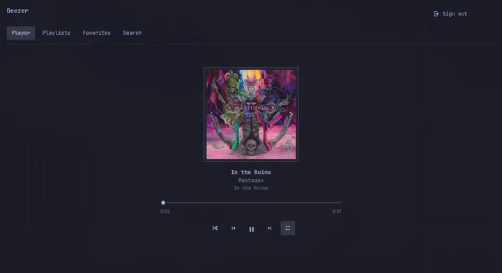 Deezer preview