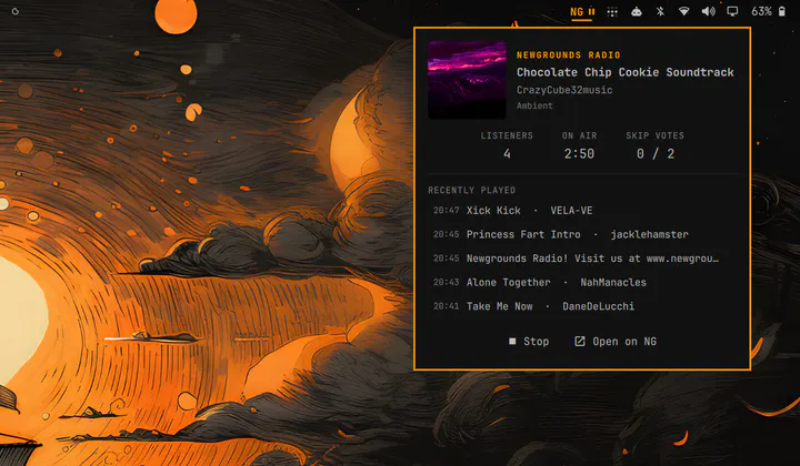 Newgrounds Radio preview
