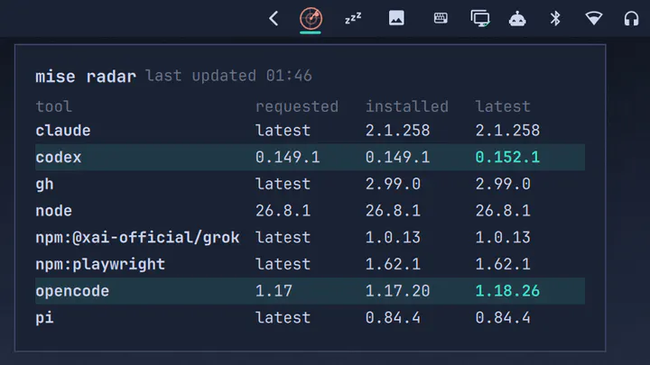 mise radar preview