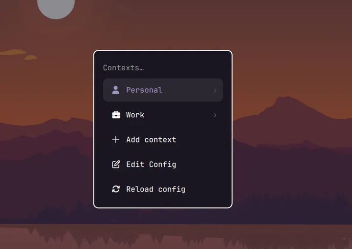 Context Switcher preview