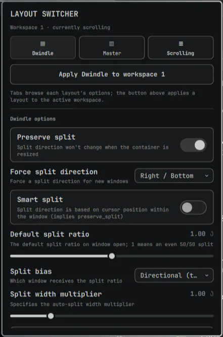 Layout Switcher preview