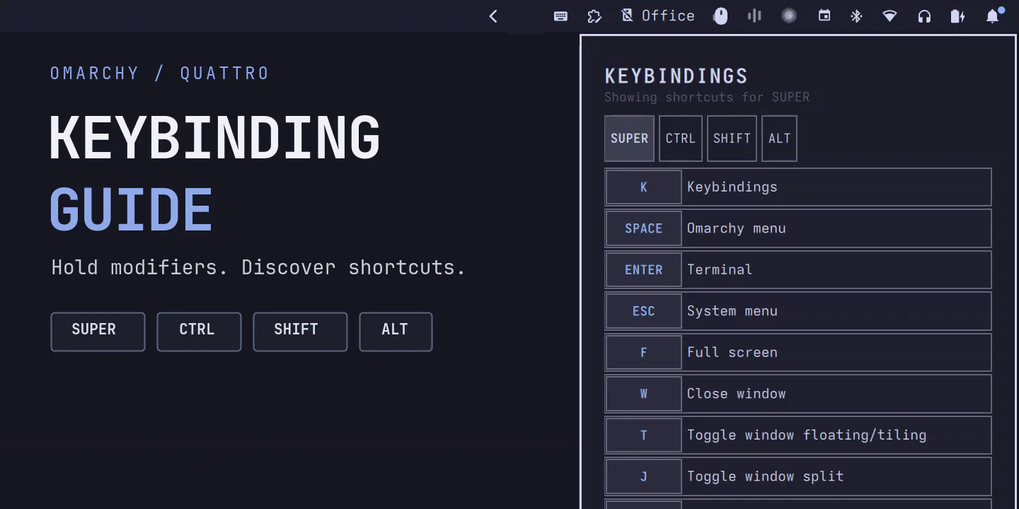 Keybinding Guide screenshot