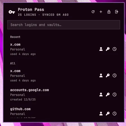 Proton Pass screenshot