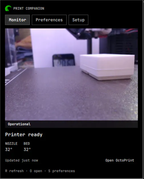Omarchy OctoPrint preview