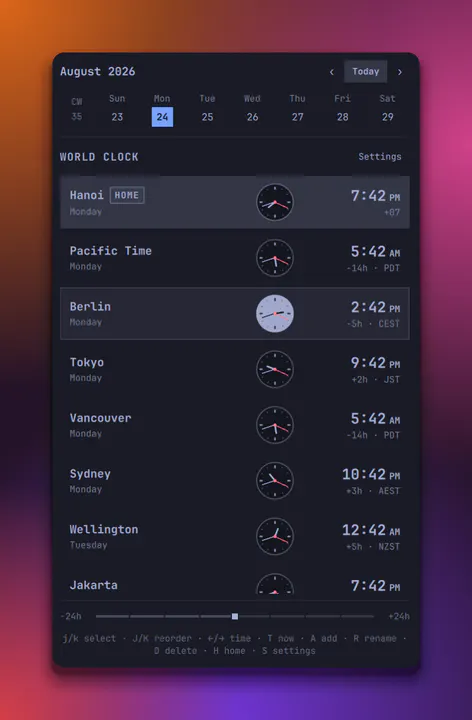 World Clock preview