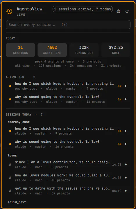 AgentsView preview