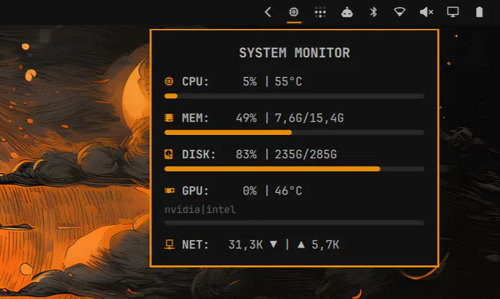 Simple System Monitor preview