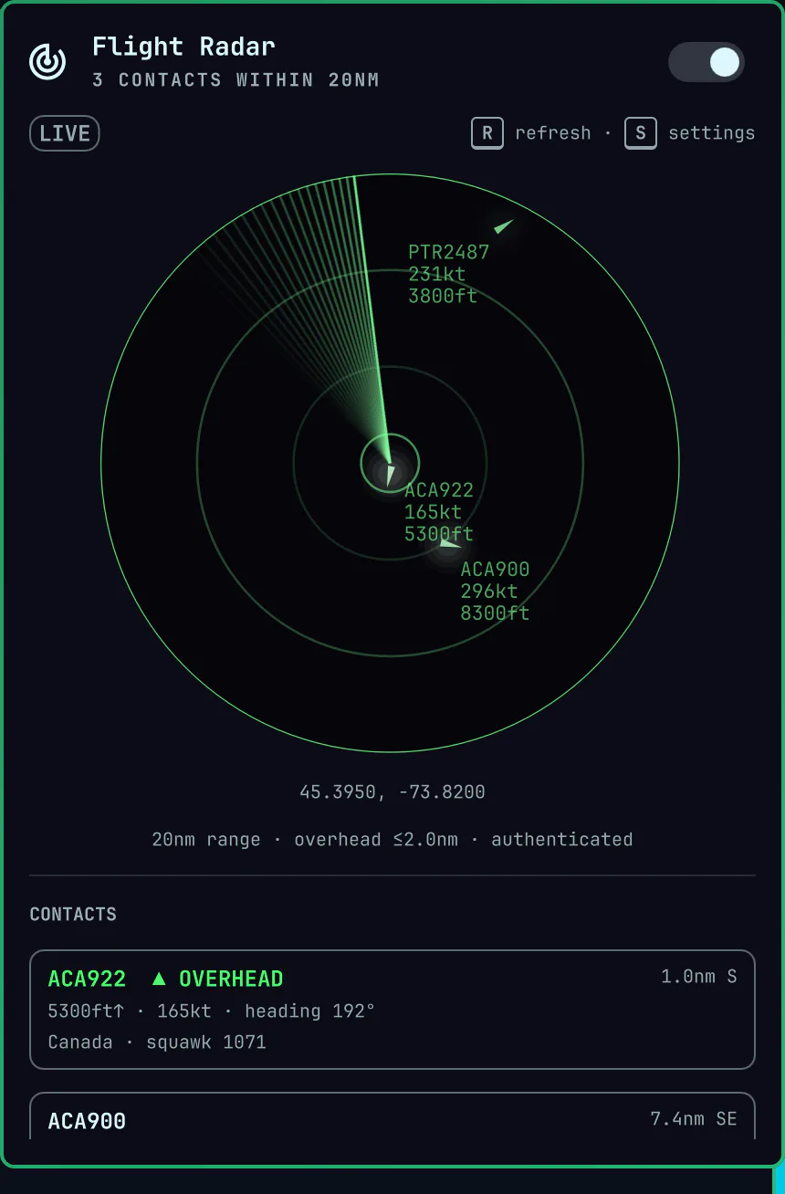 Flight Radar screenshot